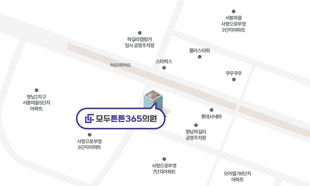 모두튼튼365의원 향남점 오시는길 지도
